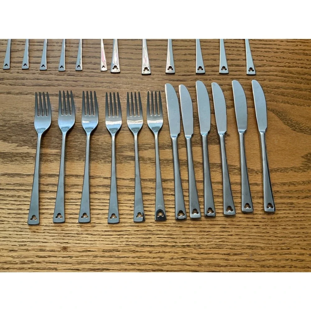 Disney Eme Albert 18/10 Stainless Steel Flatware Set 24pc Mickey Mouse Italy